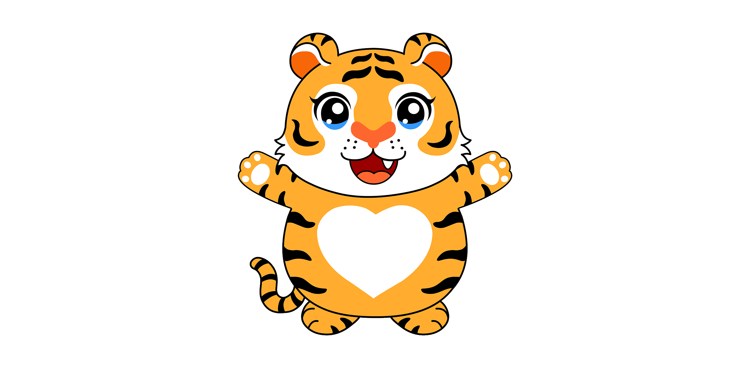 悦言萌虎卡通形象