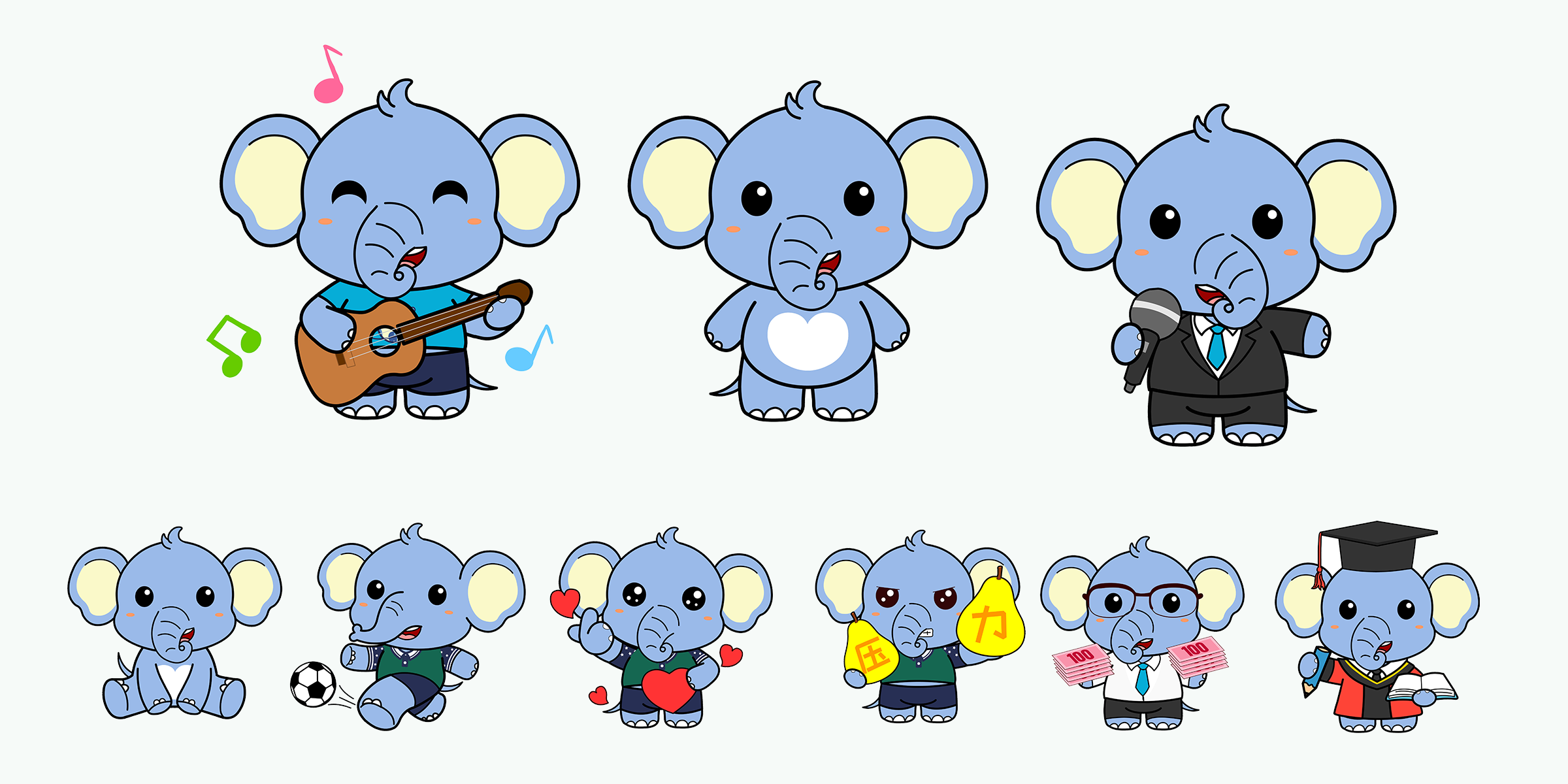 悦言嘟嘟象卡通形象