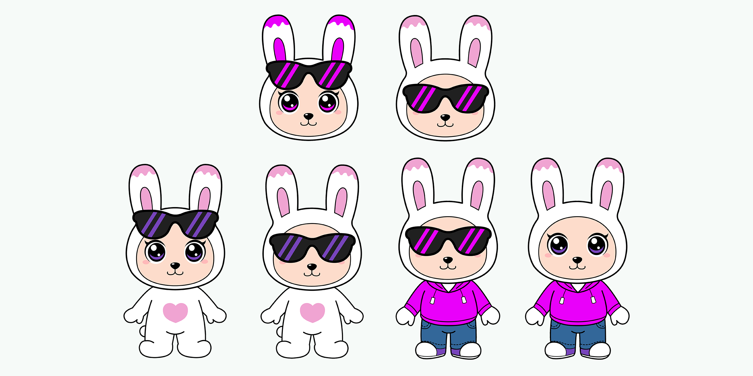 悦言萌萌兔卡通形象